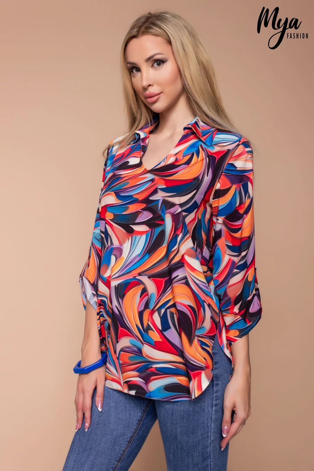 Bogi blúz - Élénk mintás