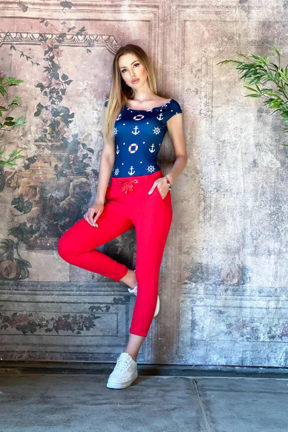 Linda nadrág - fáradt piros