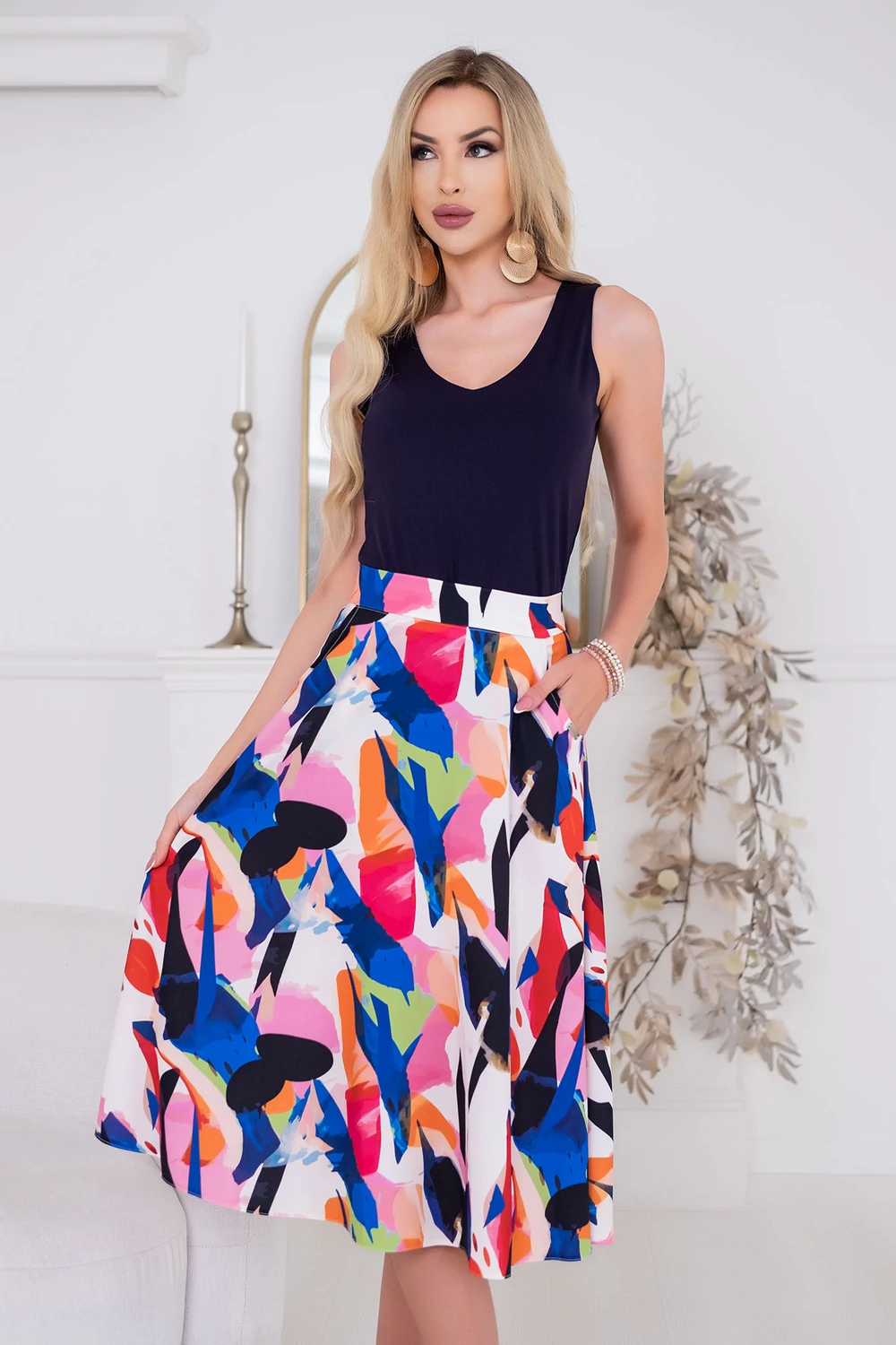 Babett szoknya - színkavalkád Babett szoknya - színkavalkád