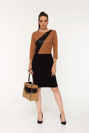 Flóra ruha - rozsda/fekete Flóra ruha - rozsda/fekete