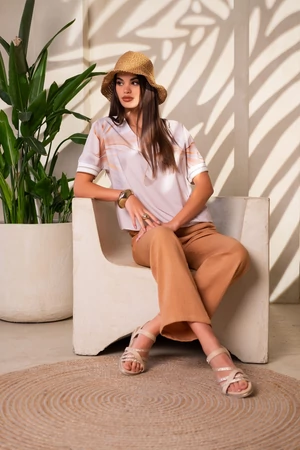 Lizzy blúz -  bézs hullám Lizzy blúz -  bézs hullám