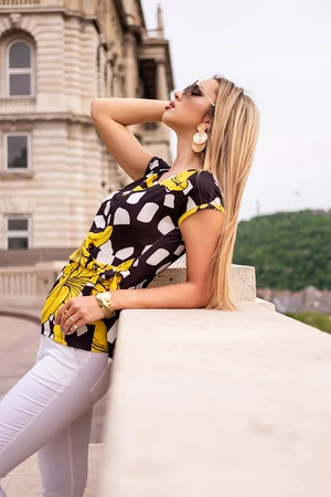 Tessza felső - citrom virágok