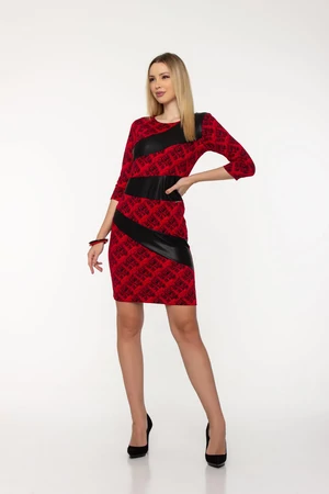 Sugár ruha - piros/fekete Sugár ruha - piros/fekete