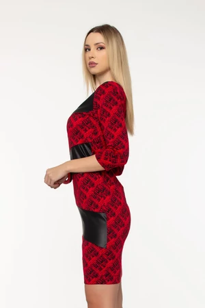 Sugár ruha - piros/fekete Sugár ruha - piros/fekete