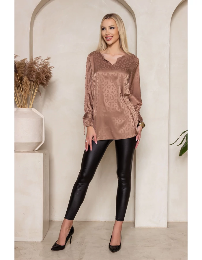 Kata blúz - karamell ocelot Kata blúz - karamell ocelot